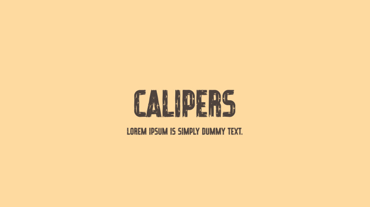 Calipers Font