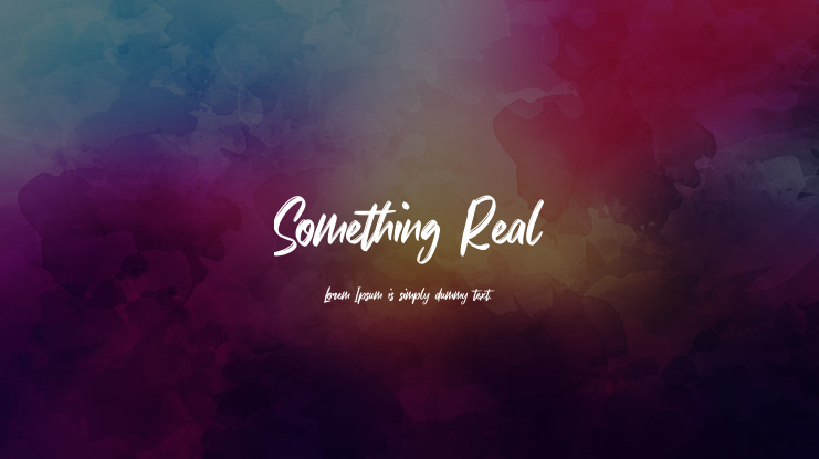 Something Real Font