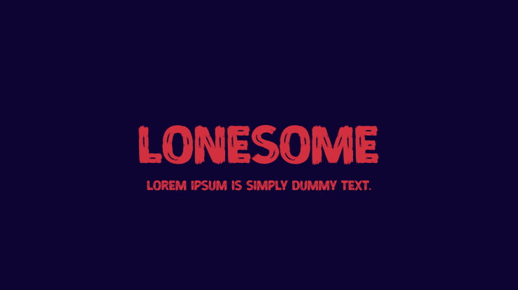 Lonesome Font
