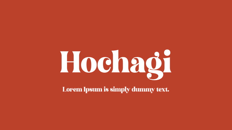 Hochagi Font