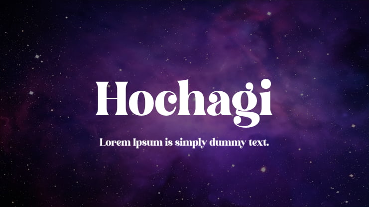 Hochagi Font