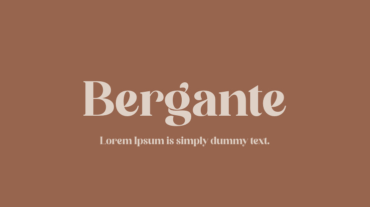 Bergante Font