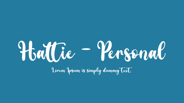 Hattie - Personal Font