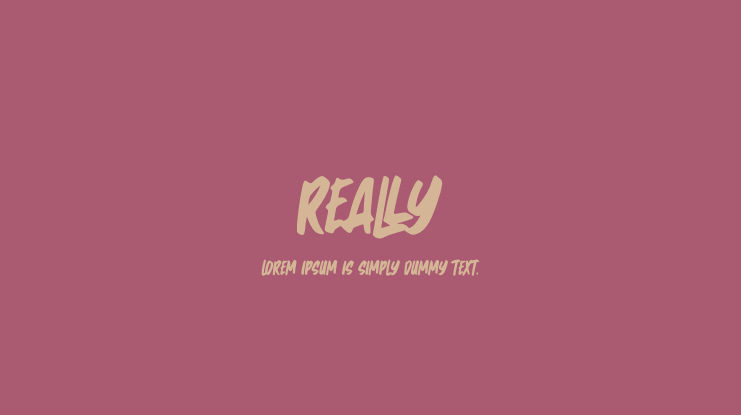 Really Font