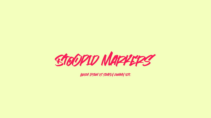 Stoopid Markers Font