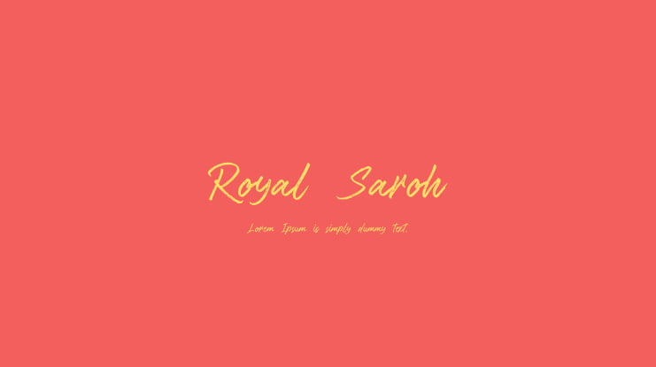 Royal Saroh Font