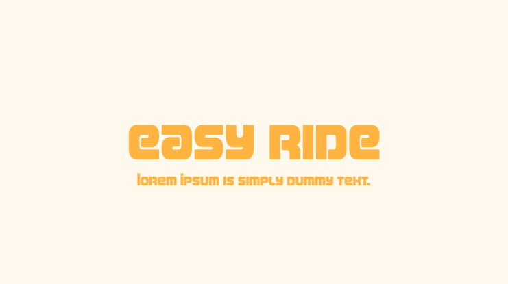 Easy Ride Font Family