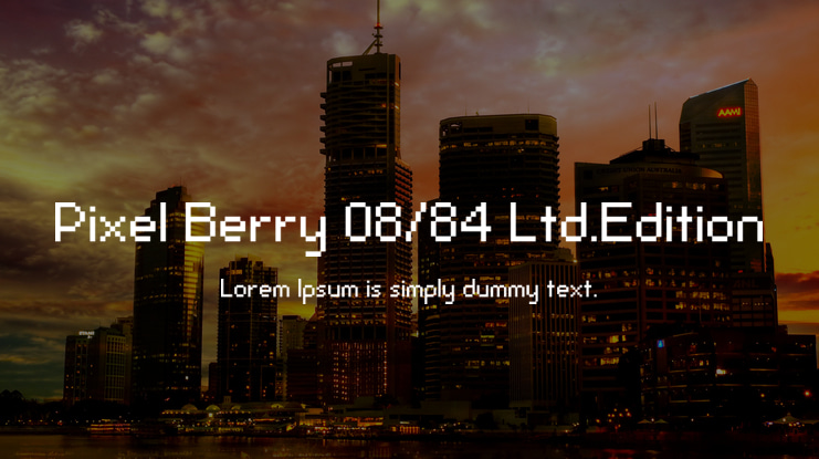 Pixel Berry 08/84 Ltd.Edition Font