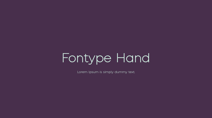 Fontype Hand Font