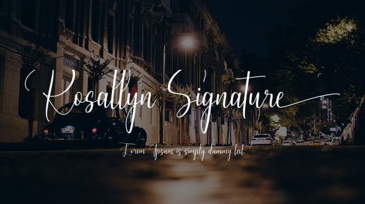 Rosallyn Signature Font