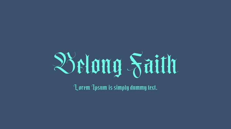 Belong Faith Font