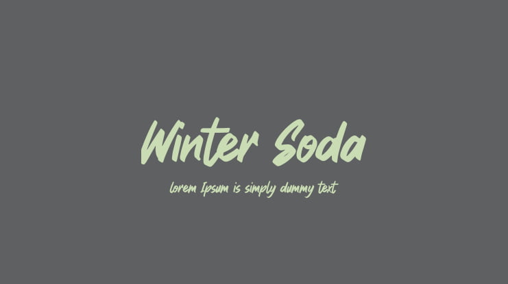 Winter Soda Font