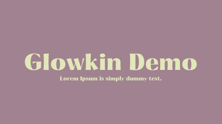 Glowkin Demo Font