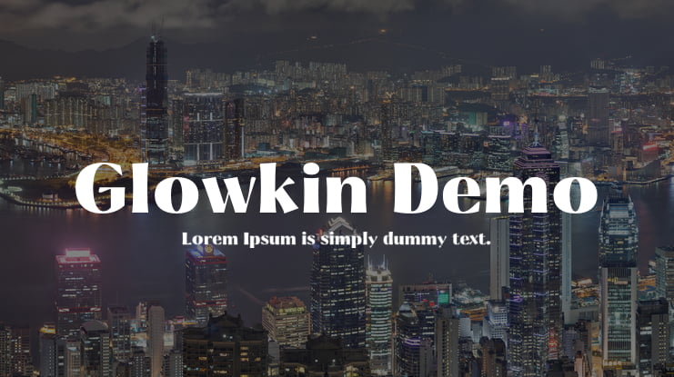 Glowkin Demo Font