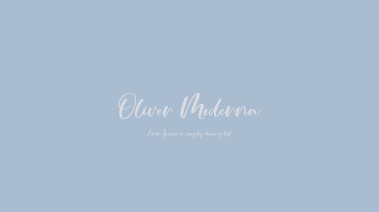 Oliver Moderna Font