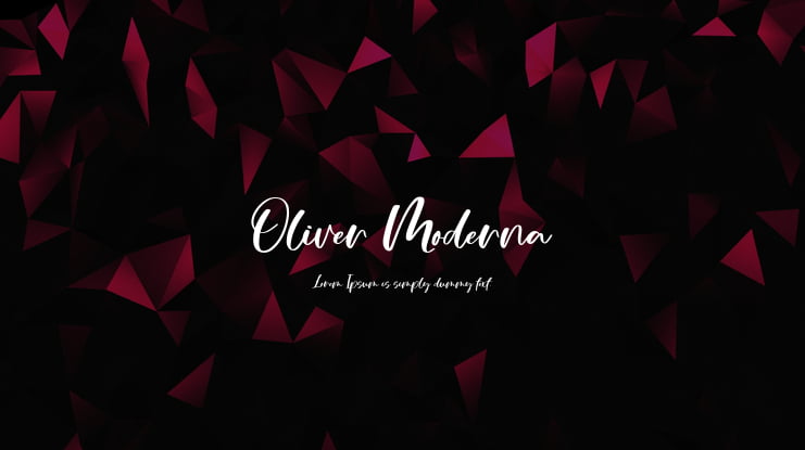 Oliver Moderna Font