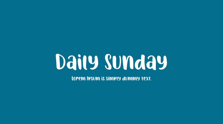 Daily Sunday Font