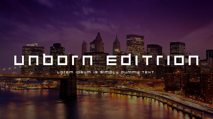 Unborn Editrion Font
