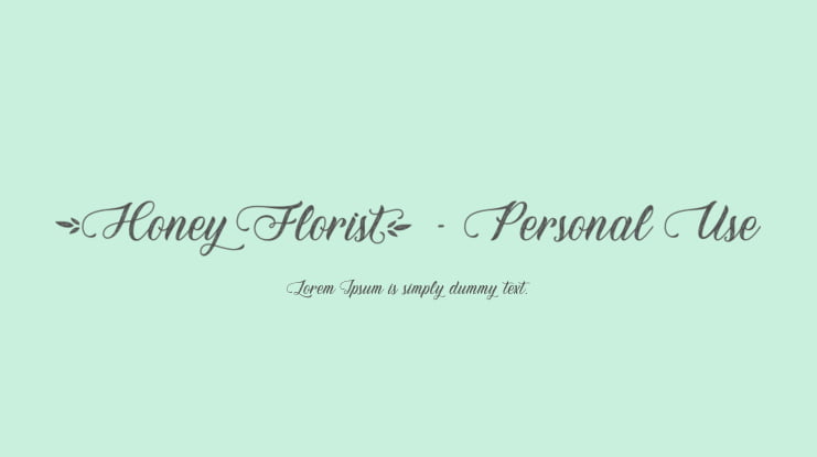 Honey Florist - Personal Use Font