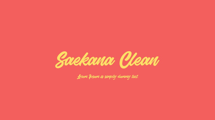 Saekana Clean Font Family