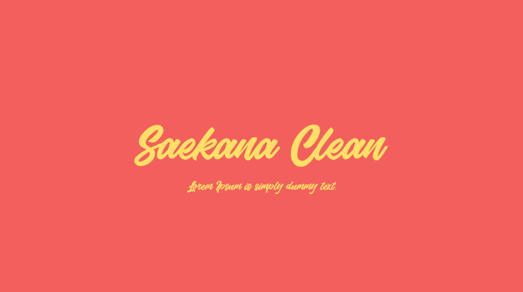 Saekana Clean Font Family