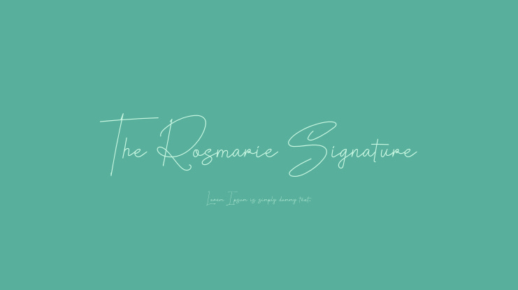 The Rosmarie Signature Font