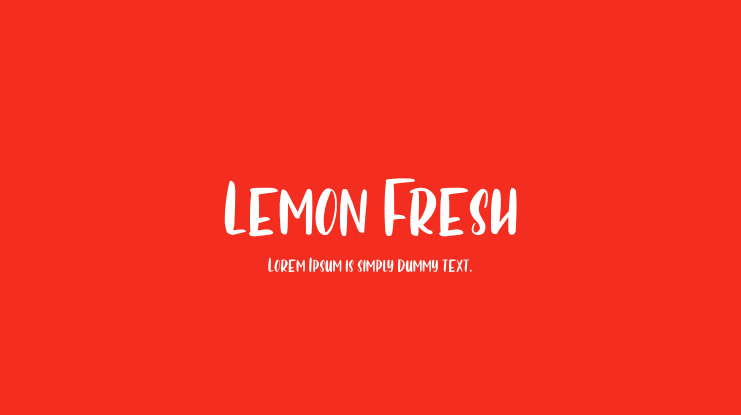 Lemon Fresh Font