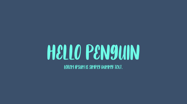 Hello Penguin Font