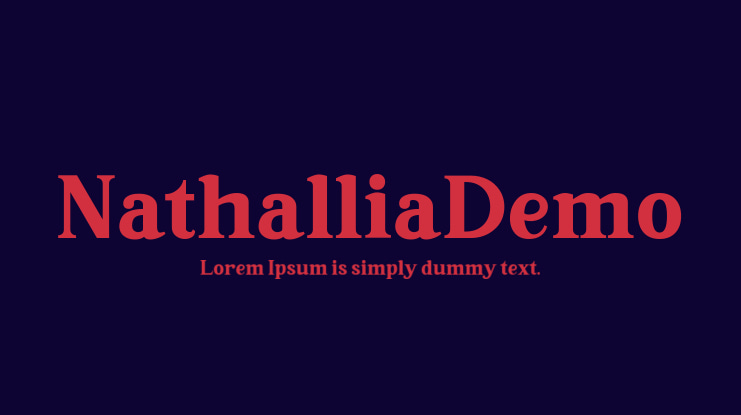 NathalliaDemo Font
