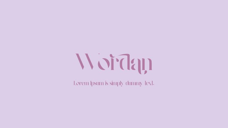 Wordan Font
