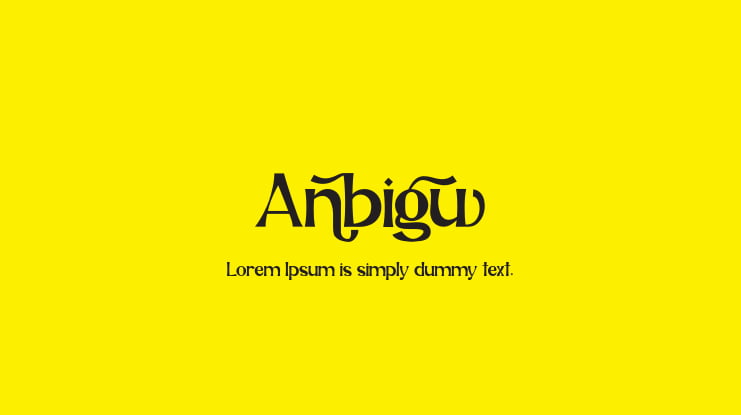 Anbigu Font
