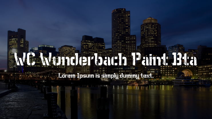 WC Wunderbach Paint Bta Font