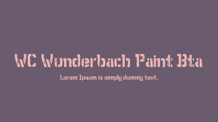 WC Wunderbach Paint Bta Font