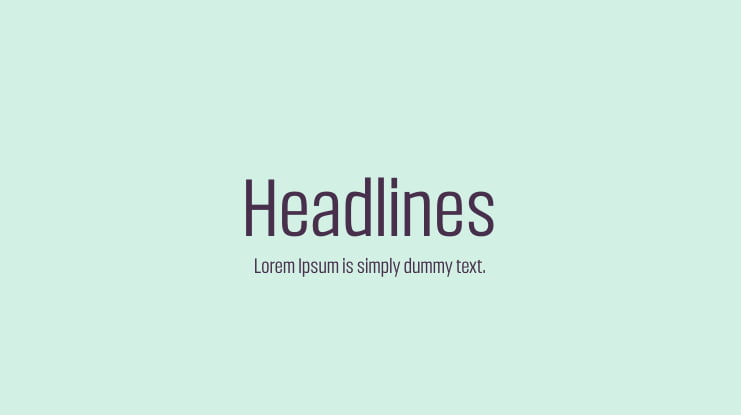 Headlines Font Family