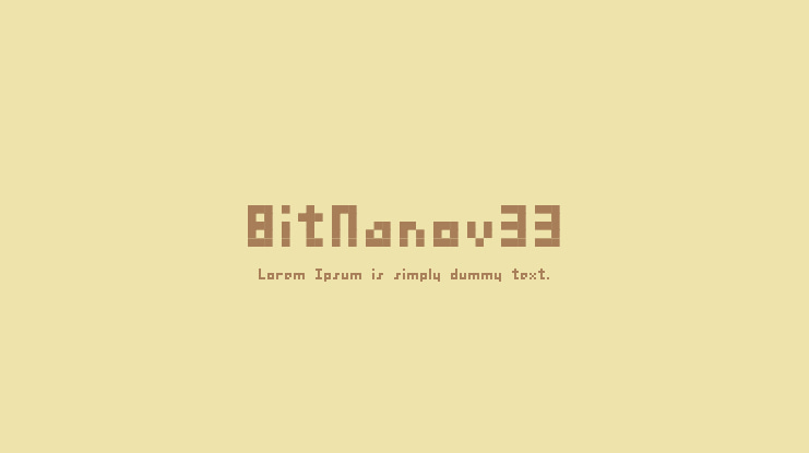 BitNanov33 Font