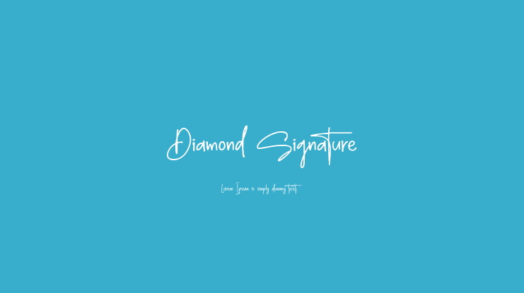 Diamond Signature Font