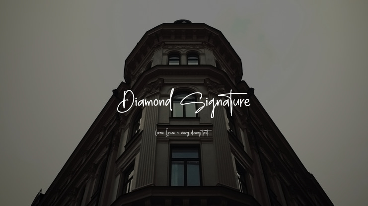 Diamond Signature Font