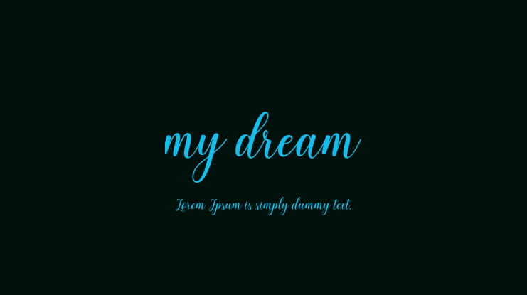 my dream Font