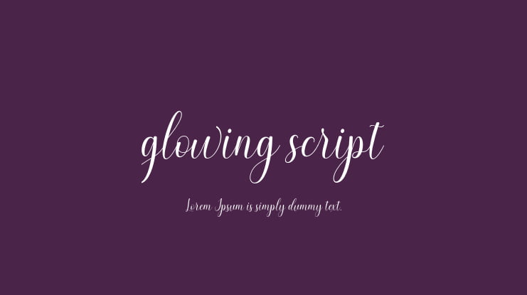 glowing script Font