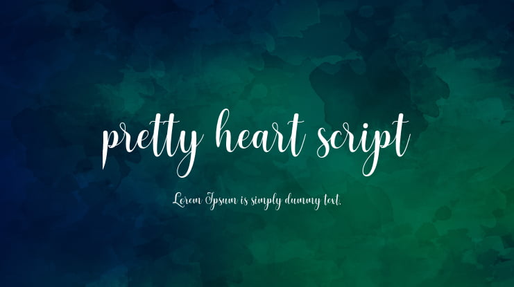 pretty heart script Font