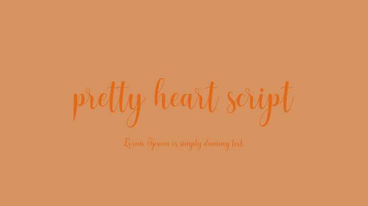 pretty heart script Font