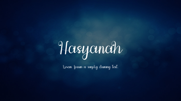 Hasyanah Font