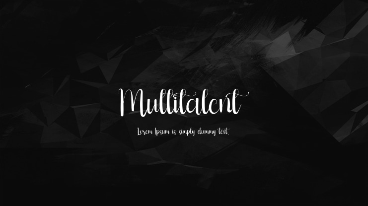 Multitalent Font