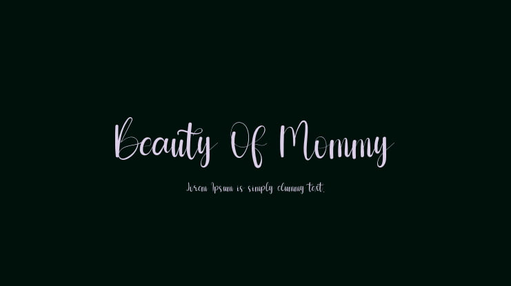 Beauty Of Mommy Font