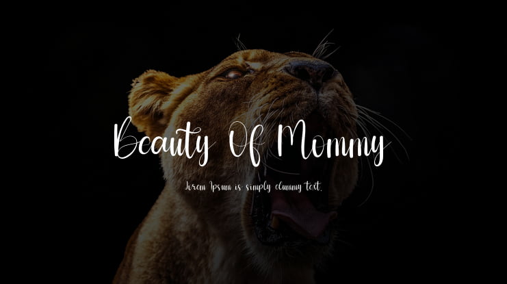 Beauty Of Mommy Font
