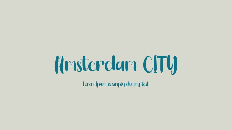 Amsterdam CITY Font