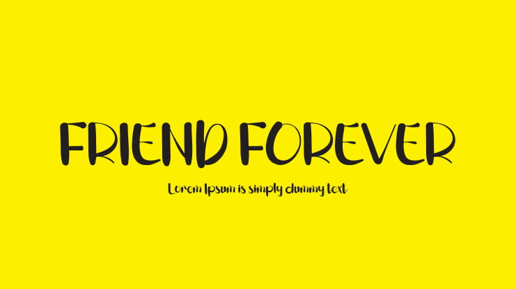 FRIEND FOREVER Font