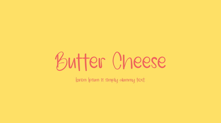 Butter Cheese Font