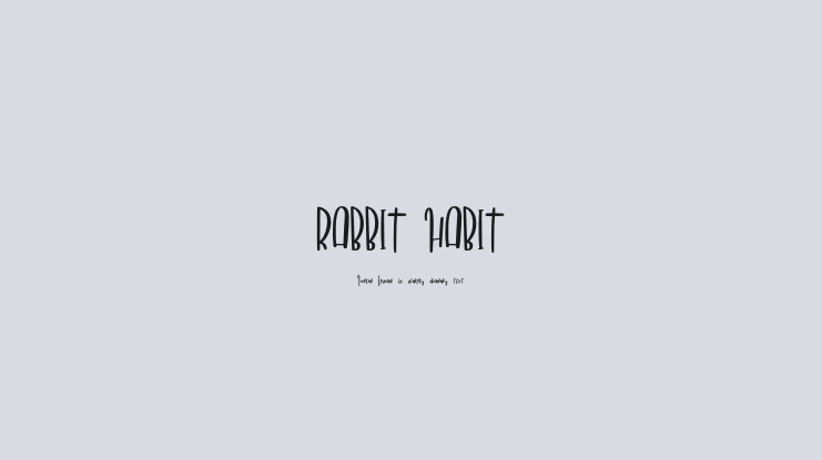 RABBIT HABIT Font