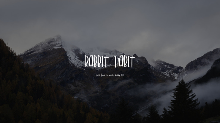 RABBIT HABIT Font